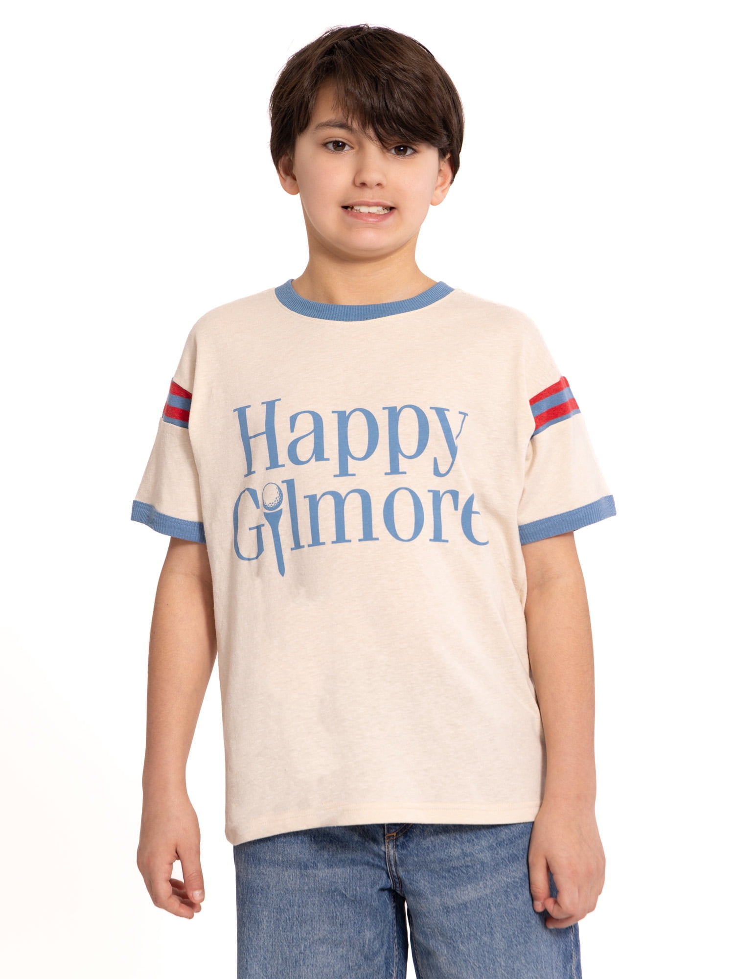 Happy Gilmore Boys Graphic Tee with Short Sleeves, Sizes 4-18