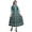 Teal Green, variant on Bimba Pink Floral Damask Indian Kurtis For Women Long A Line Casual Anarkali Dresses Ethnic Kurti-3X-LARGE