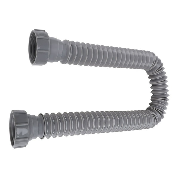 Expandable Flexible P Trap Pipe Kit, Leakproof Univerasal Single Kitchen Sink P Trap Pipe Kit with Adapter for Maintenance