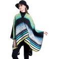 thumbnail image 4 of CoCopeaunt Women Colorful Shawls Wraps Open Front Poncho Blanket Winter Cardigan Sweater Coat Scarf, 4 of 7