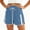 Blue, variant on Women's High Waist Side Stripe Drawstring Casual Shorts Loose Summer Athletic Running Workout Short Pants with Pockets Blue S