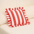 thumbnail image 7 of Outdoor Throw Pillows, Velvet Decorative Pillows, Ruffled Decorative Pillows (with filling), Perfect for Sofas, Bedrooms, and Living Rooms—Soft Home Textile Accessories, 7 of 7