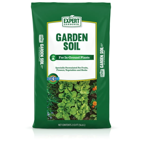 Expert Gardener Garden Soil For In Ground Plants 2 Cu Ft With Fertilizer Walmart Com Walmart Com
