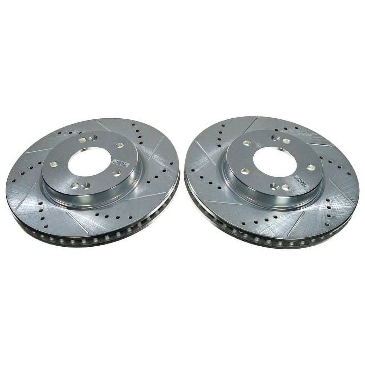 Power Stop Front Pair of Drilled and Slotted Brake Rotors JBR1799XPR