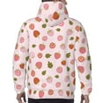 thumbnail image 7 of Pofeuu Hand Drawn Strawberry Print Mens Casual Hooded Collar Drawstring Hoodies Pullover Sweatshirts Casual Long Sleeve Shirts-X-Large, 7 of 7