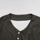 thumbnail image 4 of Mens Botón Camisa Color Sólido Cuello en V Manga Corta Sobredimensionado Transpirable Cardigan Superior, Largo Cardigan Hombres Desgaste Deportivo Casual, 4 of 8
