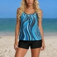 thumbnail image 4 of Trajes de baño para mujer, Trajes de baño para mujer, Traje de baño bikini de tirantes sin espalda de color liso para mujer, Conjunto de bikini con bloques de color y hombros descubiertos, Traje de ba, 4 of 4