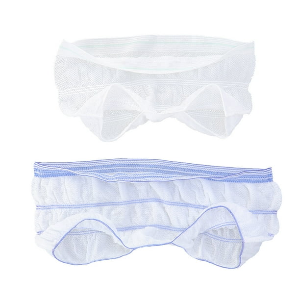 4pcs Disposable Pants Briefs Mesh Underwear Unisex Incontinence Mesh Pants  (Small Size 2pcs + Large Size 2pcs Random Color) 