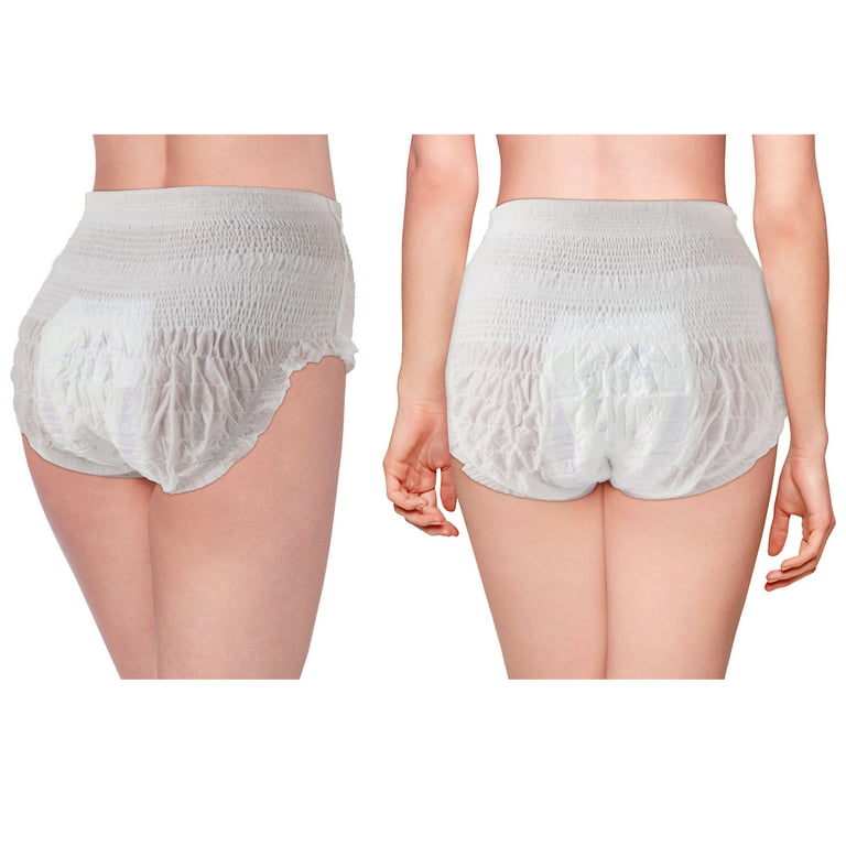 Discreet Menstrual, Incontinence & Postpartum Underwear for Women (XL - 8  Count)