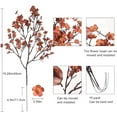 thumbnail image 4 of Babys Breath Fabric Cloth Artificial Flowers Fake Gypsophila Bouquet Faux Silk Floral for Bulk Real Touch Fall Flower Arrangements Kitchen Wedding Home Decor (Coral red), 4 of 4