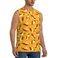 thumbnail image 2 of Haiem Men's Hot Chilli Print Tank Tops Summer Sleeveless Cut Off Workout T-Shirts Fitness Vest Athletic Undershirts-Medium, 2 of 8