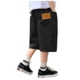 thumbnail image 1 of Wxirdiow Shorts Athlétiques pour Garçons Shorts Cargo pour Garçons Shorts de Course Athlétiques Shorts de Randonnée Résistants à l'Eau pour Garçons Enfants Noir Taille,9-10 Ans, 1 of 5