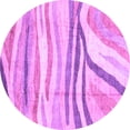 thumbnail image 1 of Ahgly Company Indoor Round Abstract Purple Modern Area Rugs, 7' Round, 1 of 4