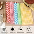 thumbnail image 4 of Uxcell 200 Pcs Wax Paper Sheets for Food, 8.7 x 8.7 Inch Greaseproof Wrapping Paper Sheets, Checkered Square Food Basket Liners for Sandwich Hamburger Bread, Yellow, 4 of 7