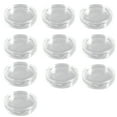 thumbnail image 2 of Fairnull 10Pcs Clear Transparent Plastic Round Coin Capsule Collecting Storage Box Case Holder, 2 of 10