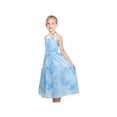 thumbnail image 3 of Girls Dress Sky Blue Tie Dye Halter Ruffle Pleated Summer Party Holiday 6 Years, 3 of 8