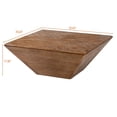 thumbnail image 3 of Triple Tree Vintage Ladder-Shaped Solid Wood Coffee Table, Brown, 3 of 9