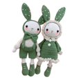 thumbnail image 1 of serony Fun and Easy Crochet Kit for Beginners Cute Rabbits Yarn Hook Accessories Doll Handmade Green 1Set, 1 of 1