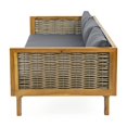 thumbnail image 6 of CLAREMONT 3 SEATER DAYBED WITH RATTAN ARMS (DARK GREY CUSHION), 6 of 8