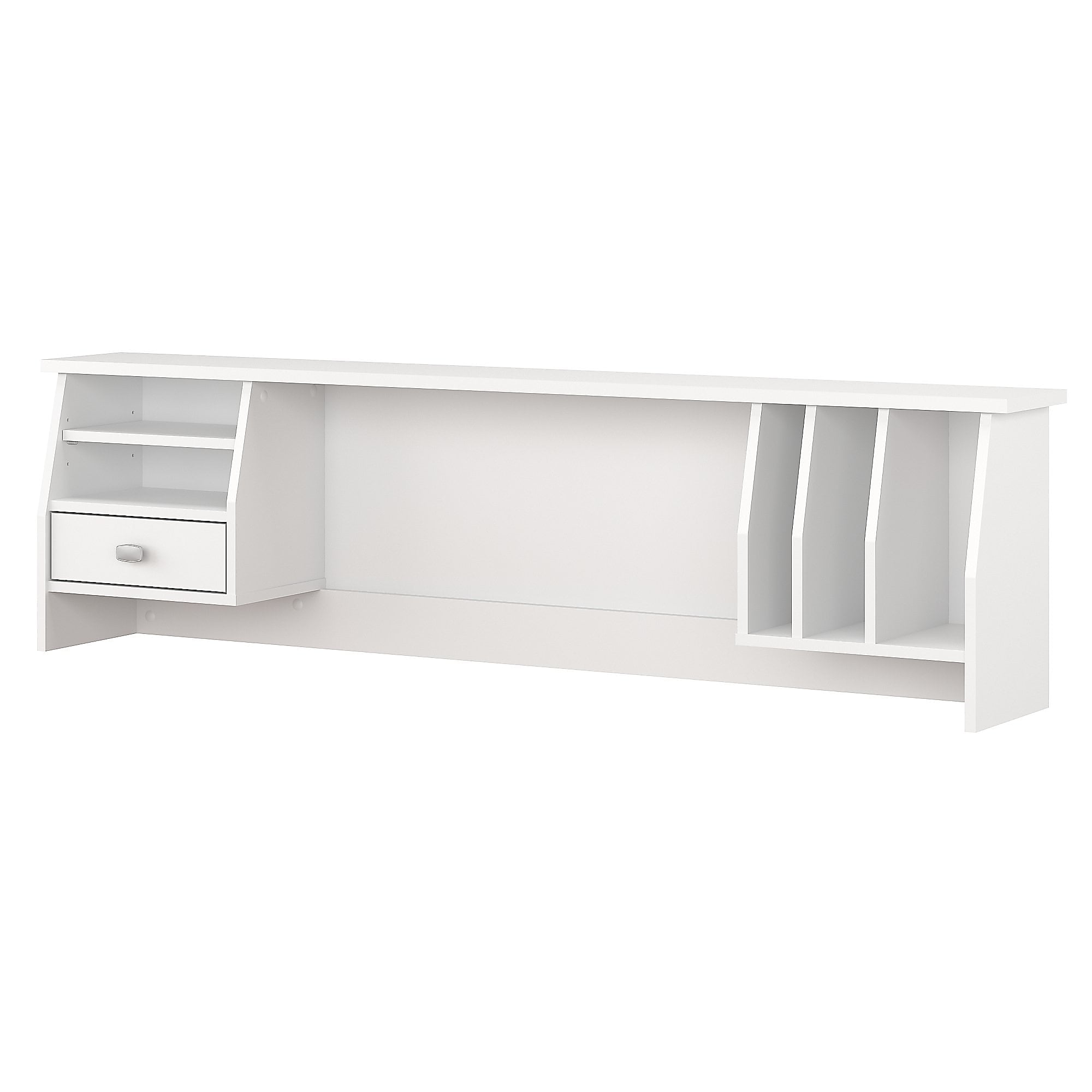 Bush Furniture Broadview Small Hutch Organizer for 60W Desk Pure White