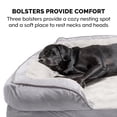 thumbnail image 6 of FurHaven Velvet Waves Perfect Comfort Sofa Pet Bed, Granite Gray, Large, 1 Count, 6 of 9