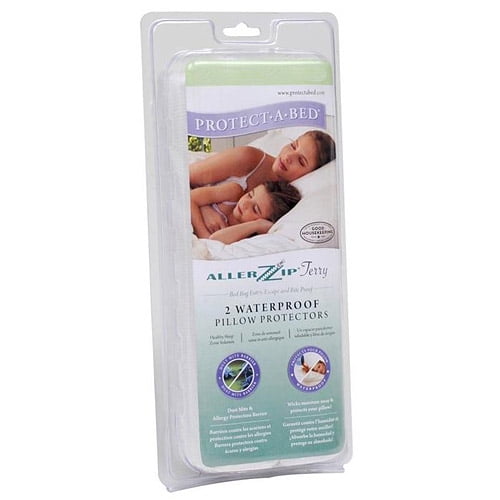 ProtectABed AllerZip Terry King Size Waterproof Pillow Protectors Set