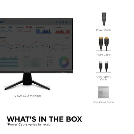ViewSonic - VX2467U 24" IPS LCD FHD Gaming Monitor (HDMI, VGA, DP) - Black