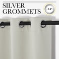 thumbnail image 2 of NICETOWN Solid Blackout Window Curtain, Room Darkening Window Treatment Grommet Drapes for Living Room, W55 x L86, Bone White, Set of 2, 2 of 7