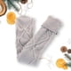 thumbnail image 5 of Juego de 2 medias largas de invierno, sobre la , calentadores de pierna alta de muslo de punto de algodón gris jinwen Stock de invierno largo, 5 of 8