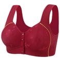 thumbnail image 2 of Lixiuxyad Full Coverage Bra For With Superior Support And Comfort All Day Wireless T Shirt Bra Seamless Underwear For Plus Bust,Bras for Women Red 48, 2 of 4