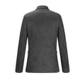 thumbnail image 4 of Fashion Olyvenn Men's Slim Fit Blazer Velvet One Button Suit Jacket Business Wedding Party Prom Tuxedo Coats Dark Gray 4, 4 of 5