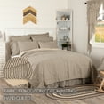thumbnail image 5 of VHC Brands Sawyer Mill Ticking Stripe Quilt, Queen 90x90, Charcoal Grey, 5 of 5