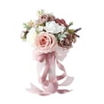 thumbnail image 2 of Boda Bouquet Bouquet Rose Flowers Centro de adornos de adornos de Browet Bouquet para la fiesta Home Día de San Valentín Rosa oscuro, 2 of 8