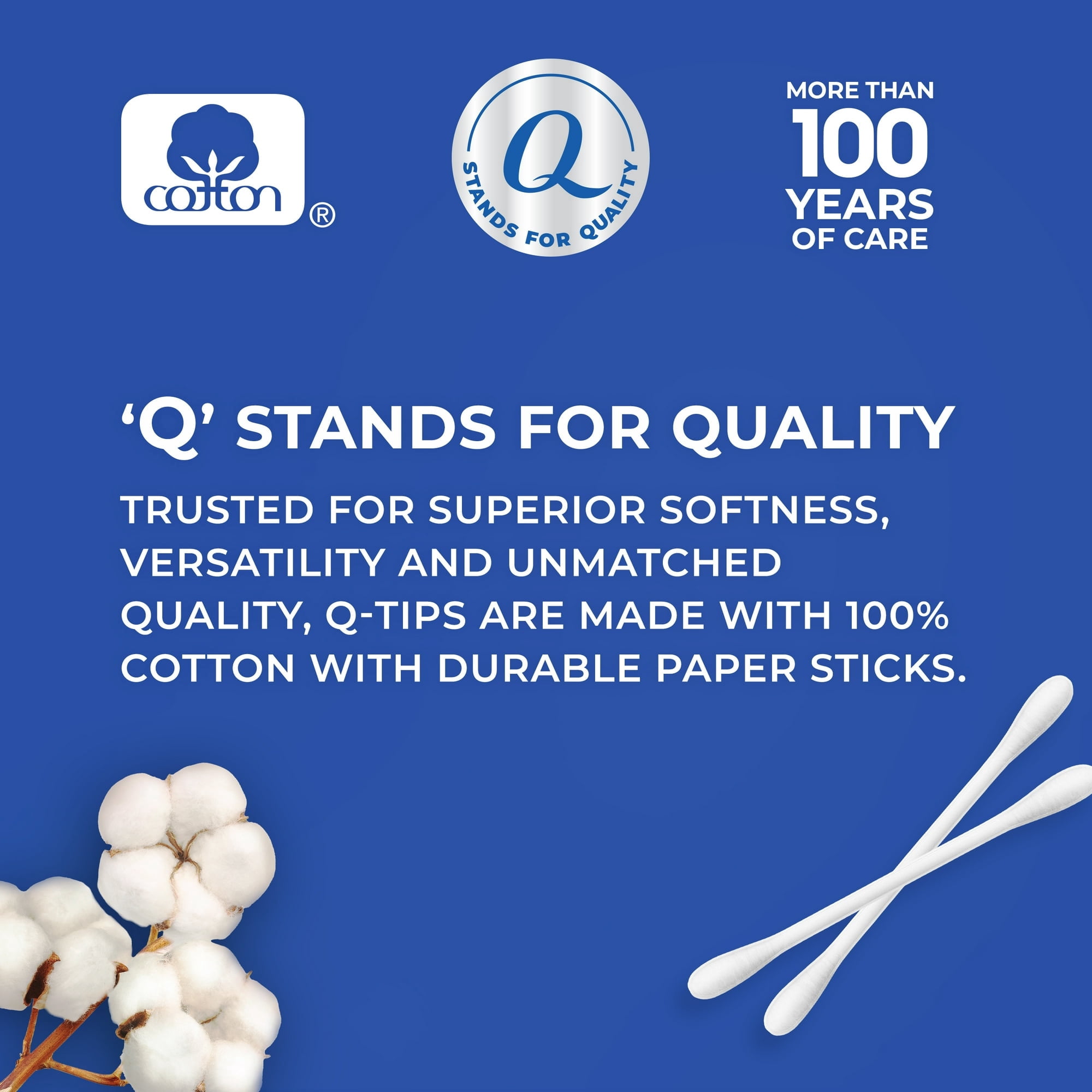 Q-Tips Cotton Swabs 500 Count (Pack of 3)