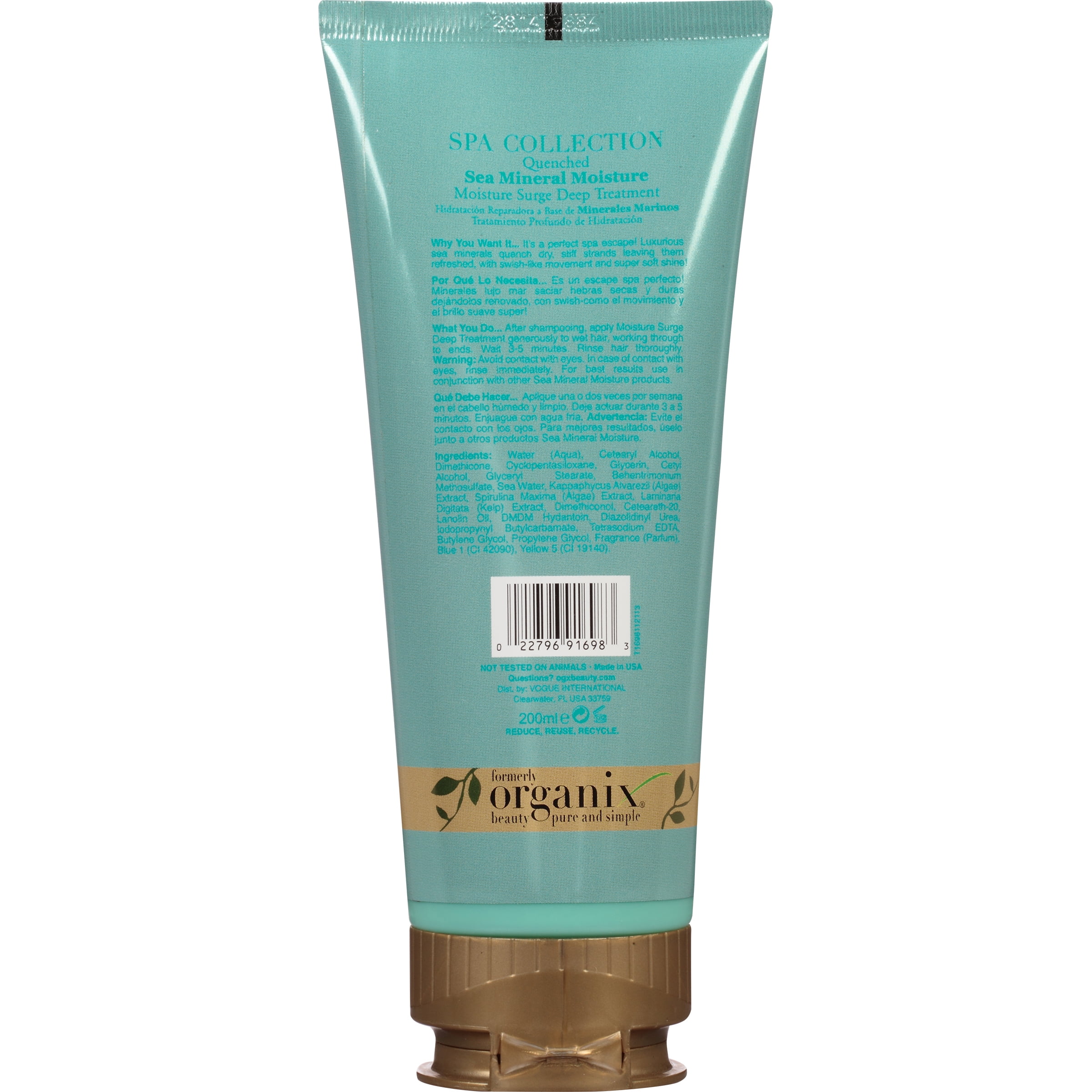OGX Quenched Sea Mineral Moisture Surge Hair Treatment, Deep