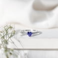thumbnail image 4 of Rosec Jewels Natural Tanzanite Heart Shaped Engagement Ring - Tanzanite Diamond Ring - AAA Quality - with Jewelry Box, 925 Sterling Silver, US 4.00, 4 of 8