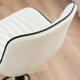 thumbnail image 5 of YOUNIKE Swivel Bar Stools Set of 2 Adjustable Leather Counter Barstool, White, 5 of 8