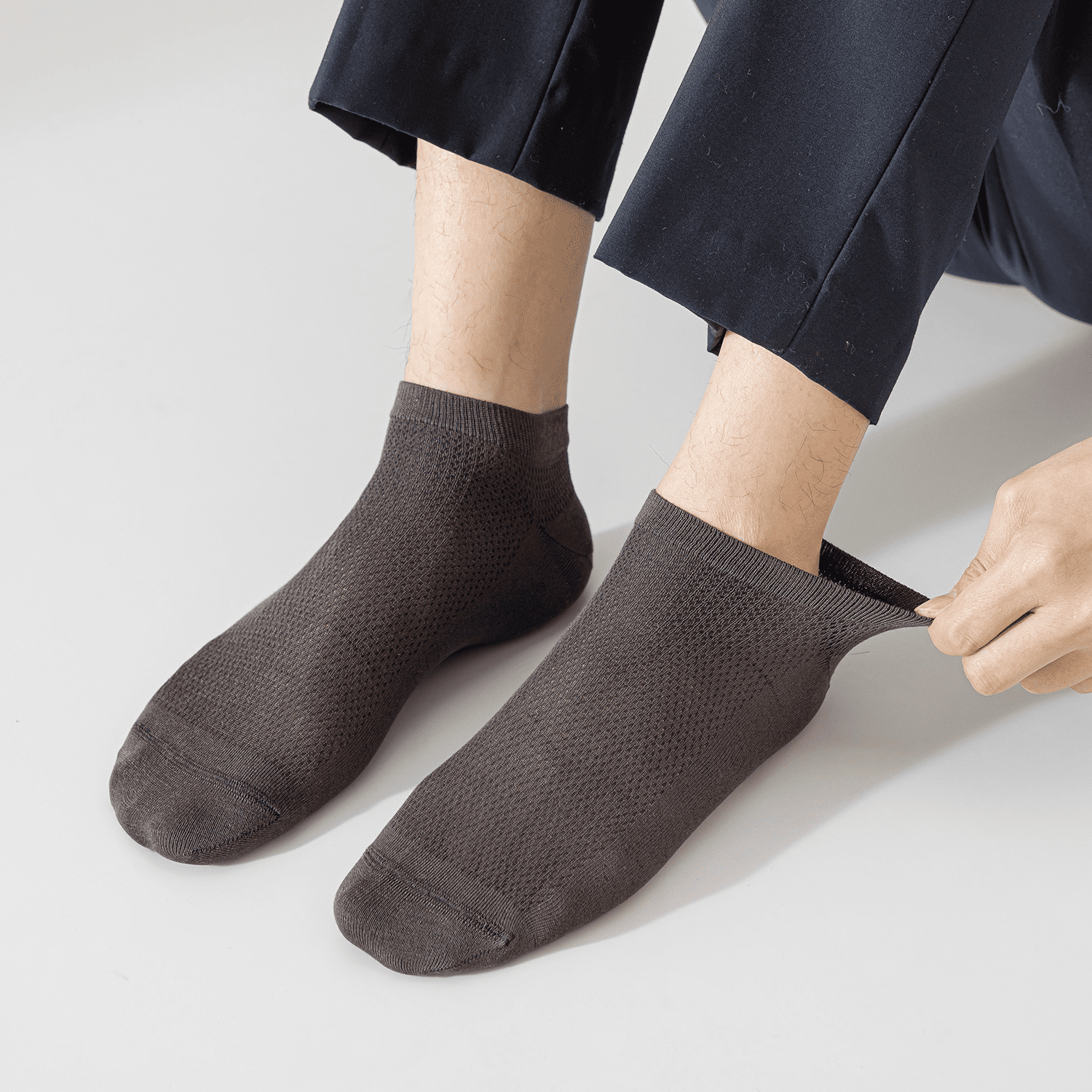 Sookeceks 6 Pairs Thin Ankle Socks for Men Breathable Mulberry Silk Socks Mesh Low Cut Soft Casual Socks Size 7-11