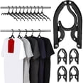 thumbnail image 2 of BMYJ 10Pc Portable Travel Hangers for Cruise and Vacation, Folding Clothes Hangers with Plastic Drying Rack, Space Saving Suitcase Packing Essentials for Camping Flying RV Europe Trips Hotel Use, 2 of 8