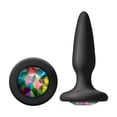 thumbnail image 1 of Glams Mini Gem Silicone Crystal Anal Plug, Rainbow, 1 of 3