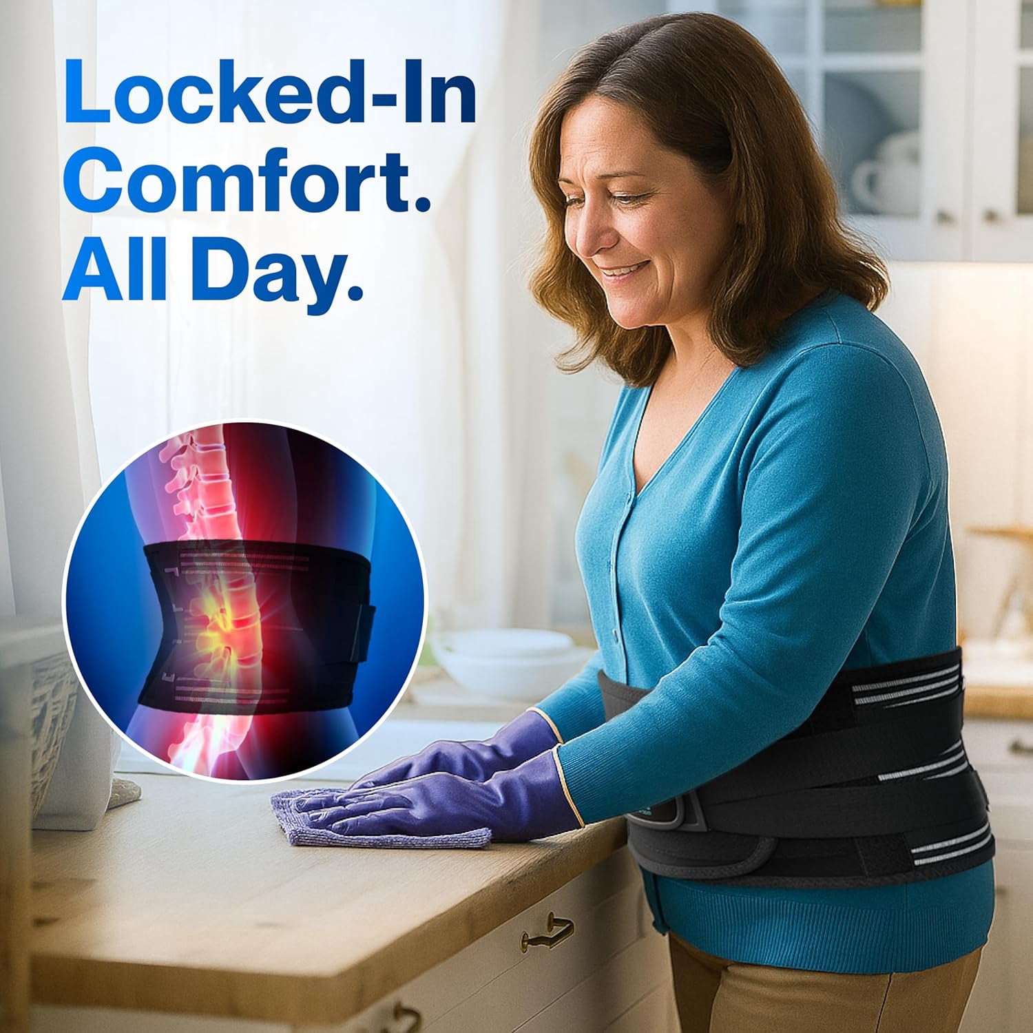 MODVEL Back Brace Black (Large)