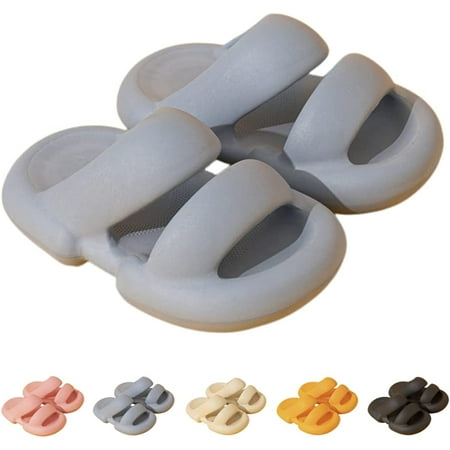 

Cloud Cute Fashion Slippers for Women and Men Quick Drying Shower Slides Bathroom Sandals Cushion Thick Bottom Non-Slip Thick Sole Ultra Cushion for Indoor & Outdoor Platform Dad Shoes Unisex Clunky