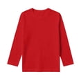 thumbnail image 5 of Boys Long Sleeve T Shirt Kids Crew Neck Basic Tee Regular Fit School Fall Winter Layering Casual Top, 5 of 5
