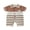 Khaki, variant on Cenuakty Baby Boy Summer Romper Fashionable Contrast Color Striped Short Sleeve Turn Down Collar Jumpsuit