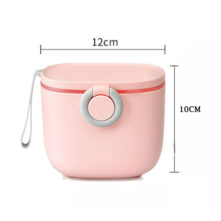 2Packs Portable Milk Powder Container with Spoon Snack Travel Outdoor for Travel, Size: One size, Pink