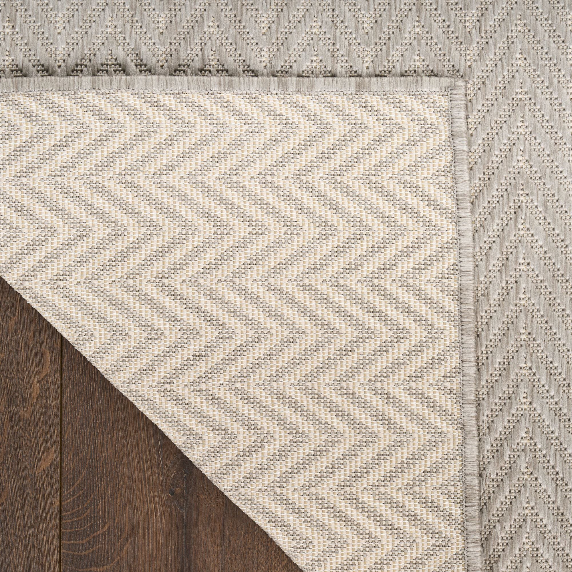 Nourison Horizon Indoor/Outdoor 6' x 9' Grey Modern Rug