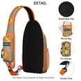 thumbnail image 4 of Tropical Papaya Lover Sling Backpack with Fruit Print, Funny Cute Kawaii Cartoon Design, Lightweight Crossbody Daypack Featuring Abstract Papaya Pattern, Durable and Stylish, 4 of 5