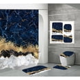 thumbnail image 2 of Cortina de ducha de poliéster impermeable con impresión digital HD para baño, cortinas divisorias de mármol, 2 of 5