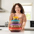 thumbnail image 4 of Libbey Serve It 8 Piece Glass Storage Container Set with 2 Cup, 6 Cup, 8 Cup, and 12.5 Cup Bowls and Multi Color Lids, 4 of 6