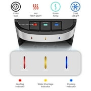 Patiosunny Bottom-Loading Water Dispenser, 3 Temperatures (Hot, Room and Cold), Child Safety Lock, LED Display with Water Shortage Alert, Silver